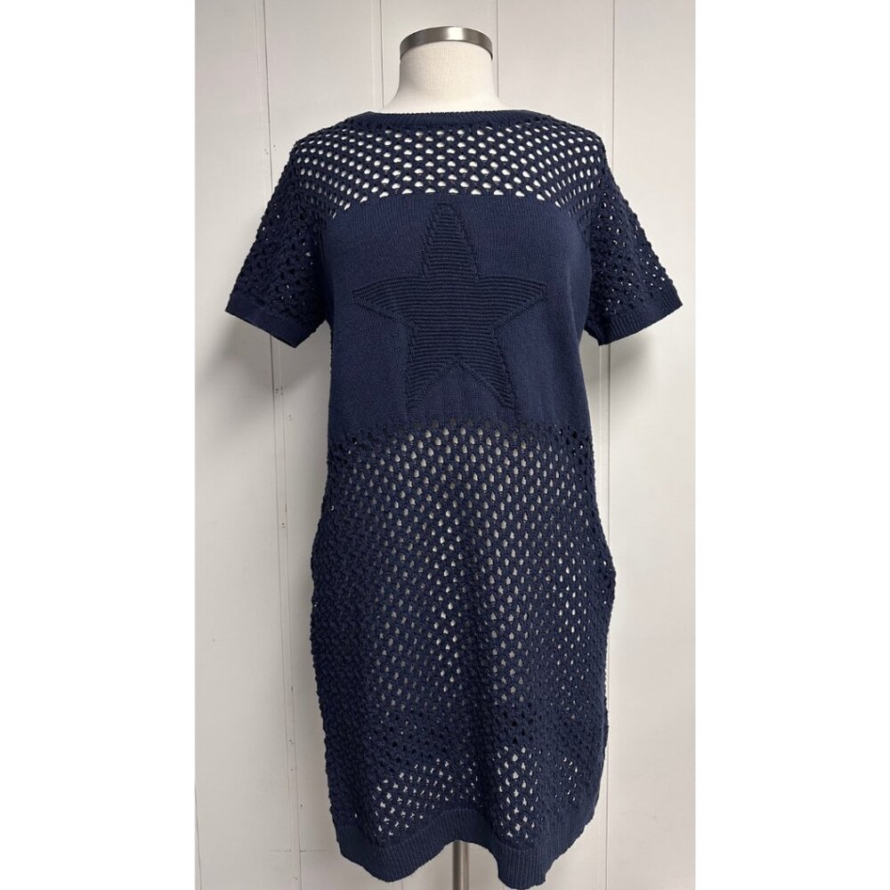 Crochet Short Sleeve Star Dress